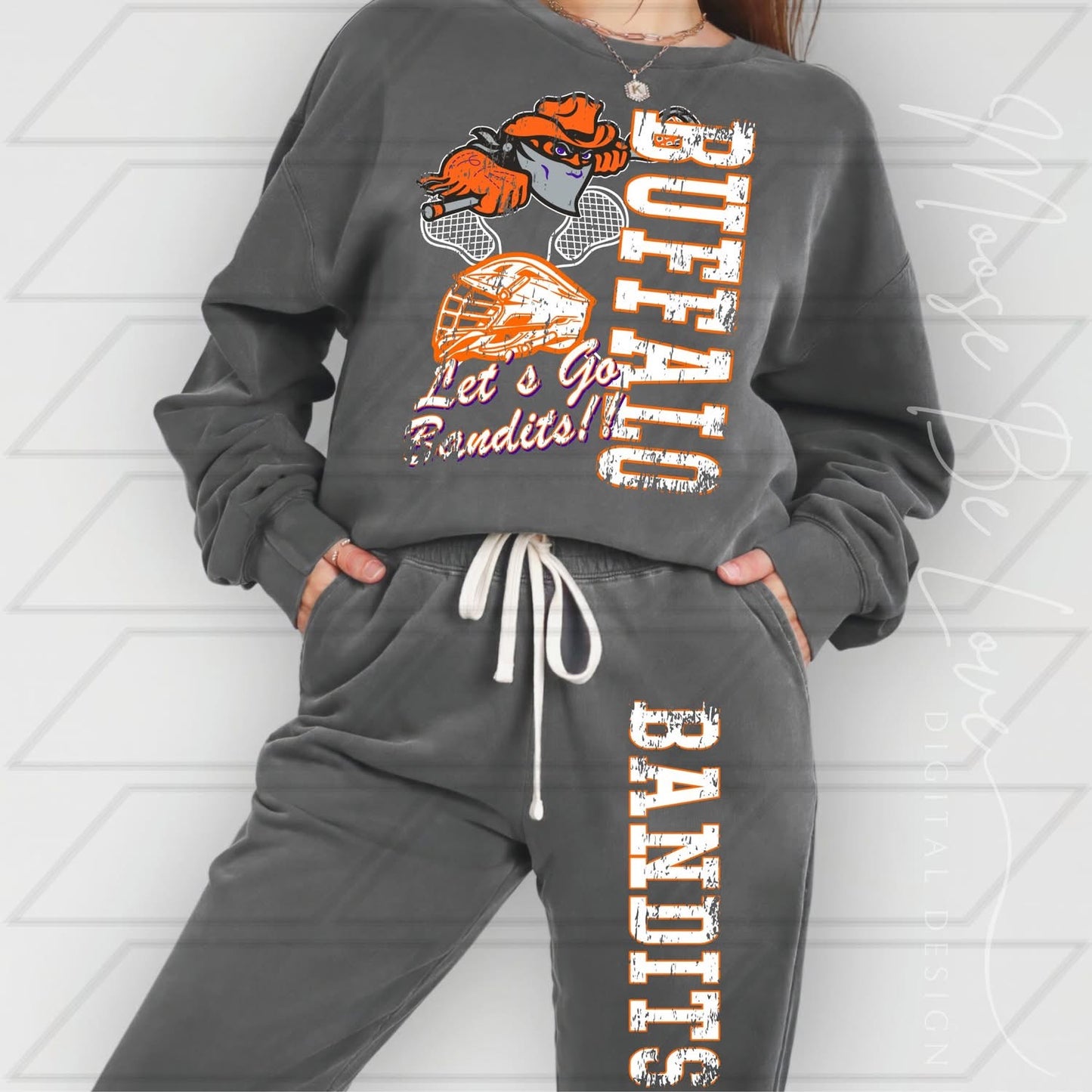 Let’s Go Bandits distressed design