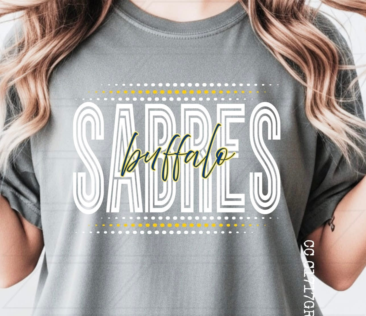 Sabres Blue/yellow Dots