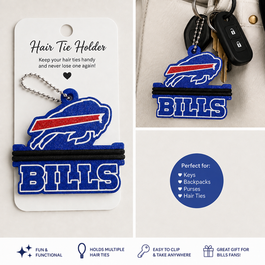Buffalo Hair Tie Bag Tag
