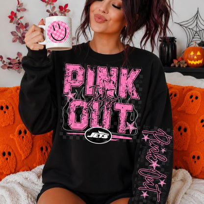 Pink Out - Black with flames