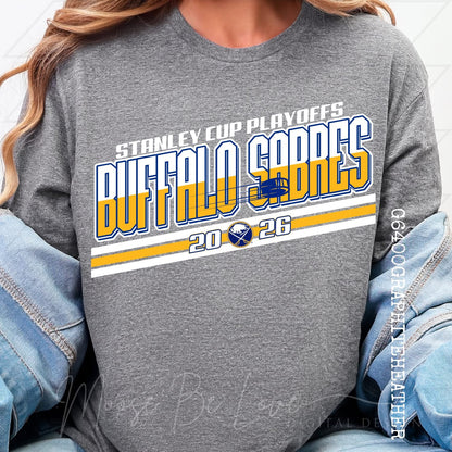 2026 Buffalo Stanley Cup Playoffs yellow/white letters