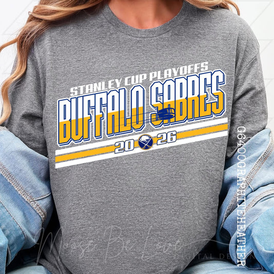 2026 Buffalo Stanley Cup Playoffs yellow/white letters