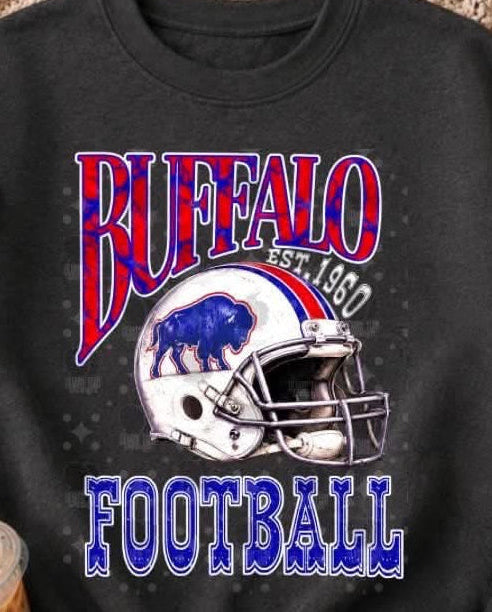 Buffalo Football Marbled Vintage Helmet