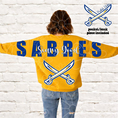 Buffalo Scary Good Big Back Blue/Gold