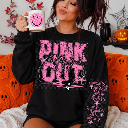 Pink Out - Black with flames