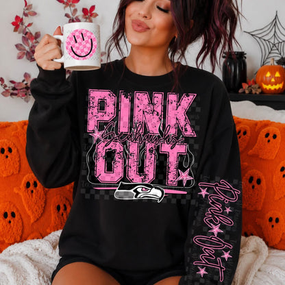 Pink Out - Black with flames