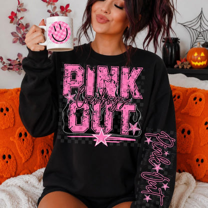 Pink Out - Black with flames