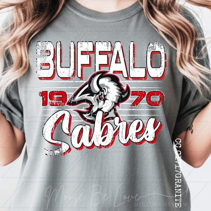Distressed Retro Hockey