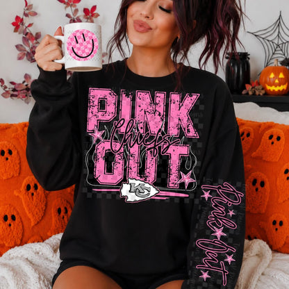 Pink Out - Black with flames