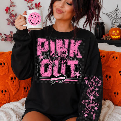 Pink Out - Black with flames