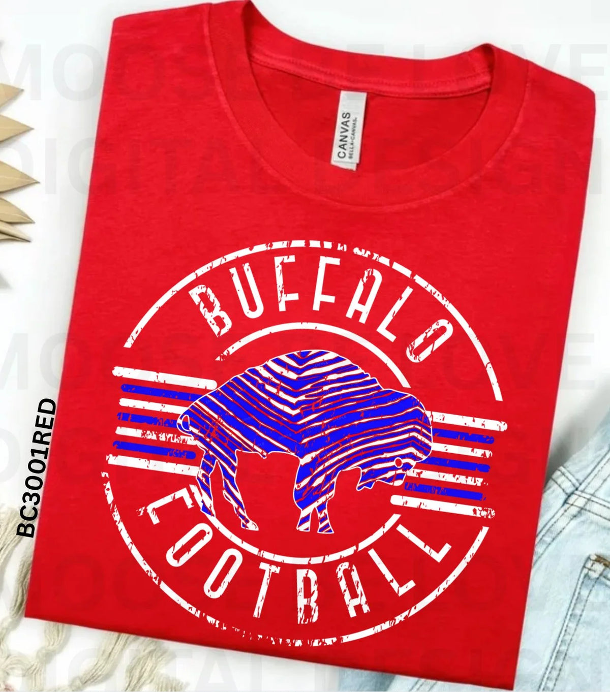 Buffalo Football Retro Striped Circle