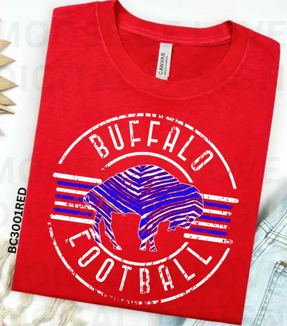 Buffalo Football Retro Striped Circle