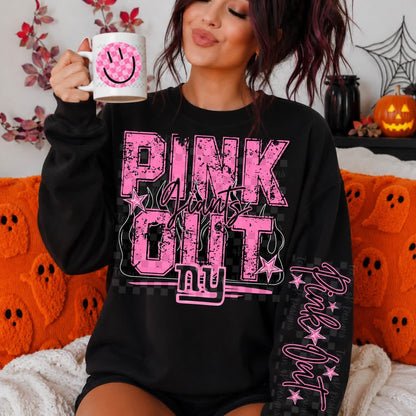 Pink Out - Black with flames