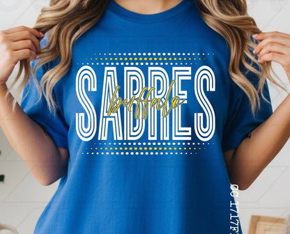 Sabres Blue/yellow Dots