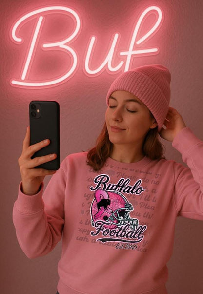 Buffalo Football Pink Helmet