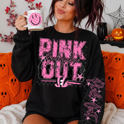 Pink Out - Black with flames