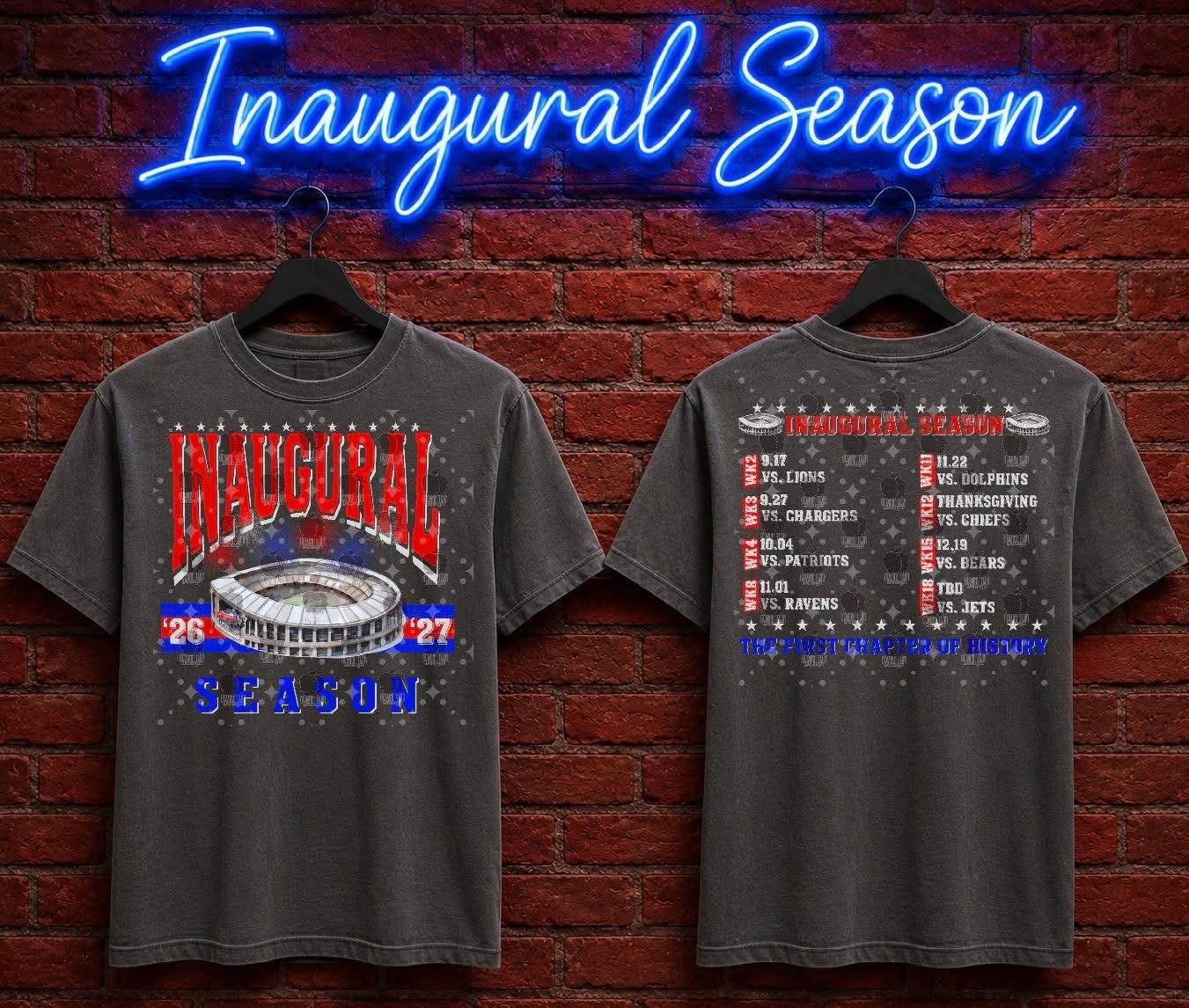 Inaugural Season with Home Schedule