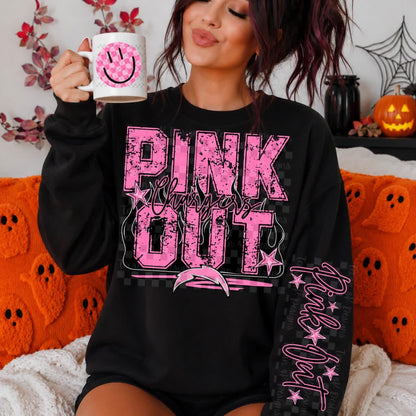 Pink Out - Black with flames