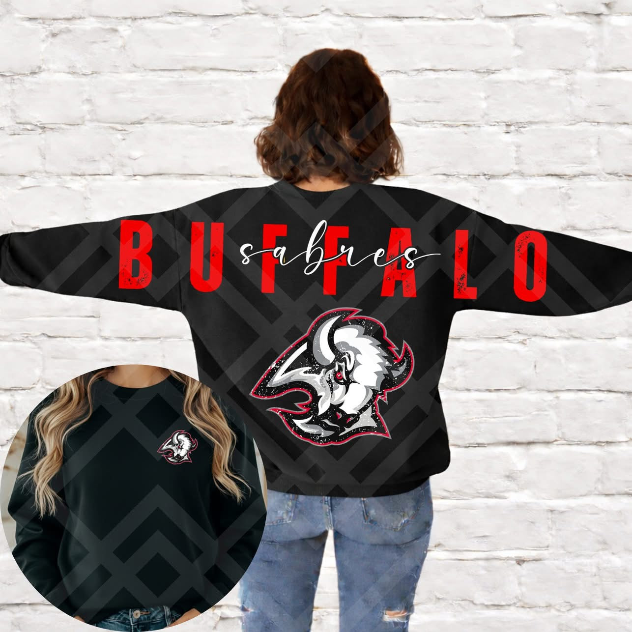 Buffalo Hockey Big Backs with logo