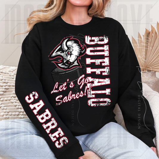 Let’s Go Sabres Retro includes sleeve design