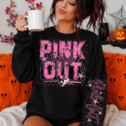 Pink Out - Black with flames