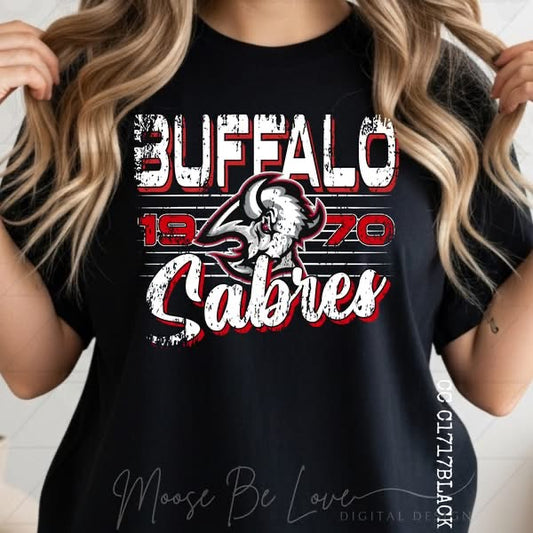 Distressed Retro Hockey