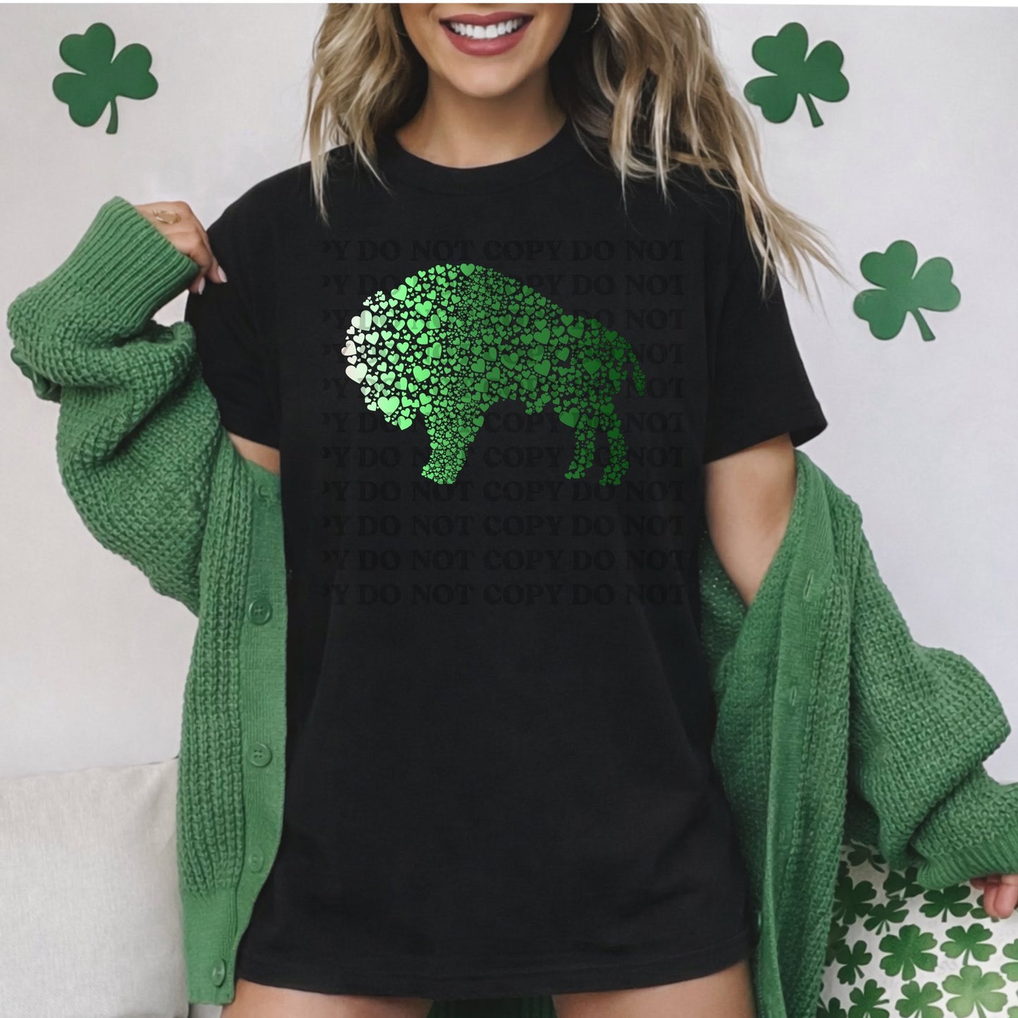 Gradient Green Heart Buffalo